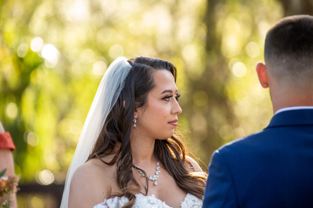 bride during the ceremony