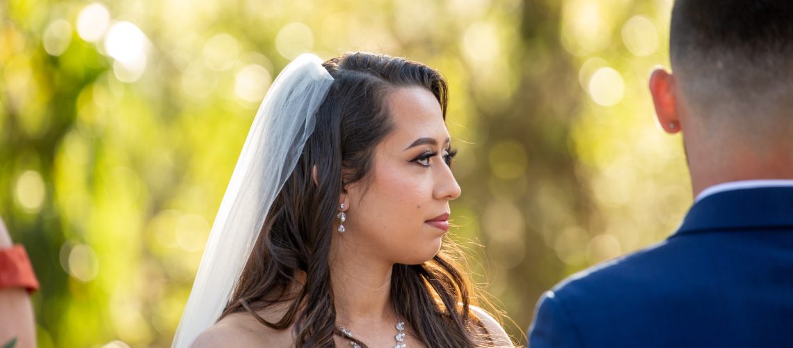 bride during the ceremony